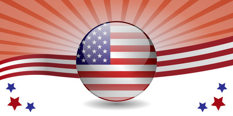 US Wahlen 2016 - Banner mit Button in Rot