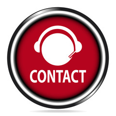 Contact button, Operator, contact sign icon