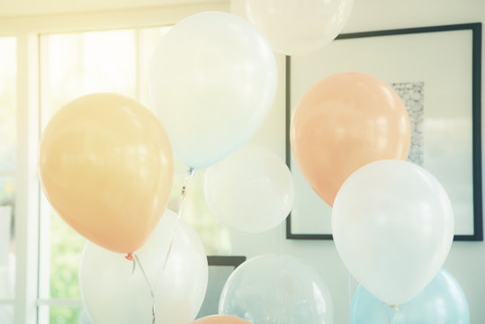 Pastel color balloons for decoration party