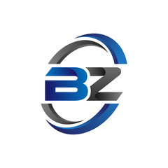 Simple Modern Initial Logo Vector Circle Swoosh bz