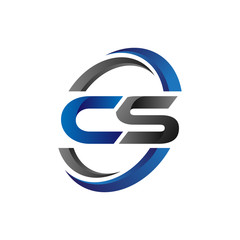 Simple Modern Initial Logo Vector Circle Swoosh cs