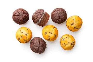 Rolgordijnen The tasty muffins with chocolate. © Jiri Hera