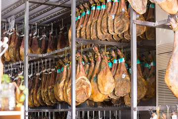 Joints of jamon: bodega phase.