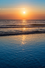 Fototapeta premium Atlantic ocean sunset, Lacanau France
