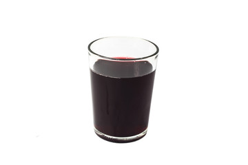 Grape juice in glass isolate