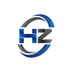 Simple Modern Initial Logo Vector Circle Swoosh hz