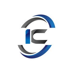 Simple Modern Initial Logo Vector Circle Swoosh ic