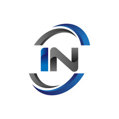 Simple Modern Initial Logo Vector Circle Swoosh in