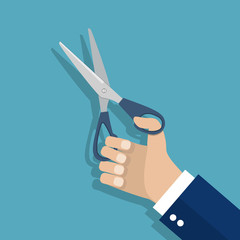 Man holding Scissors in hand.