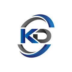 Simple Modern Initial Logo Vector Circle Swoosh kd