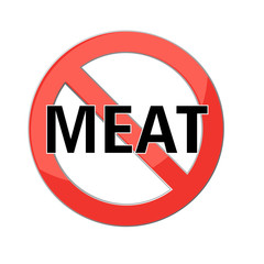 no meat sign