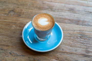 Cup of coffee with beautiful Latte art
