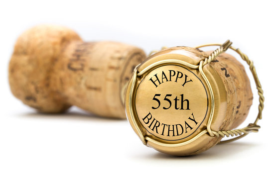 Happy 55th Birthday - Champagne