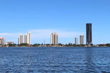 Fototapeta na wymiar City Skyline on a Clear Day in Miami