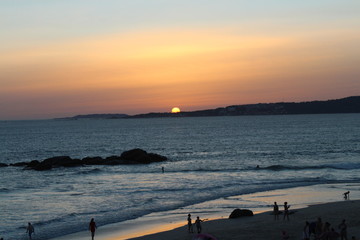 atardecer playa