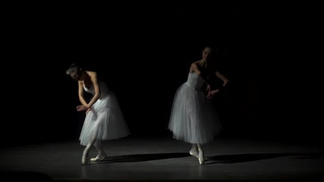 Two Girls Dancing Ballet