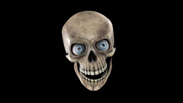 Animated skull with eyes and alpha channel