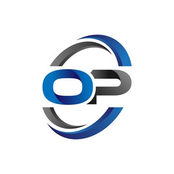 Simple Modern Initial Logo Vector Circle Swoosh op