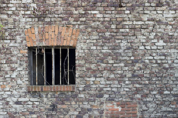 Fototapeta na wymiar Old window in historic building