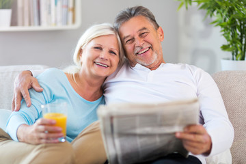 Senior couple at home
