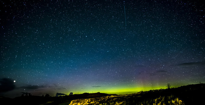 Isle of Skye Northern Lights and stars