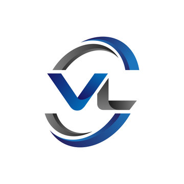 Simple Modern Initial Logo Vector Circle Swoosh vl