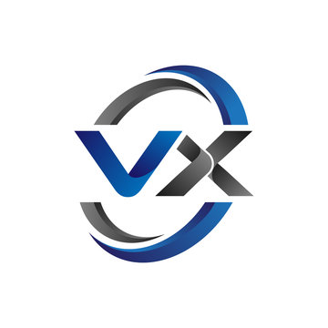 Simple Modern Initial Logo Vector Circle Swoosh vx