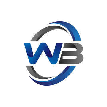 Simple Modern Initial Logo Vector Circle Swoosh wb