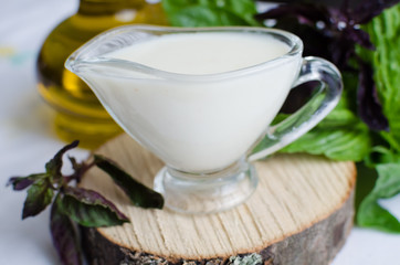 Classic European white sauce Bechamel