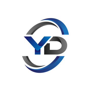 Simple Modern Initial Logo Vector Circle Swoosh yd