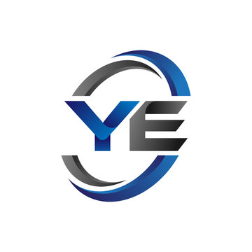 Simple Modern Initial Logo Vector Circle Swoosh ye