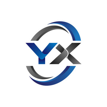 Simple Modern Initial Logo Vector Circle Swoosh yx