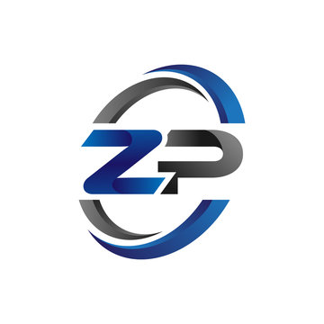 Simple Modern Initial Logo Vector Circle Swoosh zp