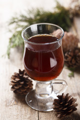 Winter tea with herbs and spices