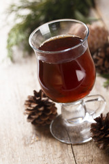 Winter tea with herbs and spices