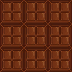 Milk chocolate seamless pattern vector.