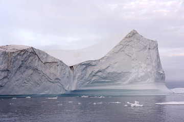 Huge icebergs at north pole, Greenland