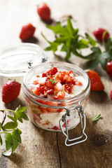 Strawberry dessert with fresh berries