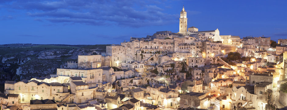 Sasso Barisano and cathedral, Matera, Basilicata, Puglia