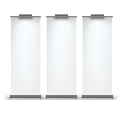 Blank roll up banner display 