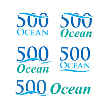 500 ocean abstract icon logo