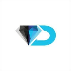 Colorful abstract diamond logo