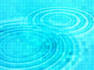 Blue tile background with concentric water ripples