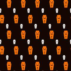 halloween pattern. Background with halloween symbols