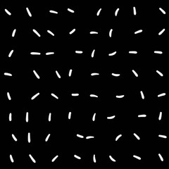 Monochrome minimalist hand drawn pattern dash