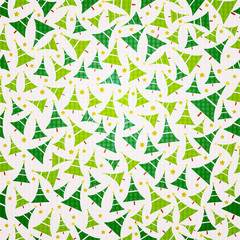 vector seamless pattern of christmas tree
