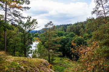 Obraz premium Luzhnice river, Czech Republic.