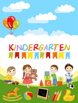 Kindergarten Play and learn poster