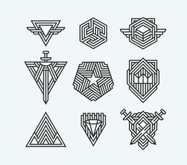 Package of vector geometric symbols