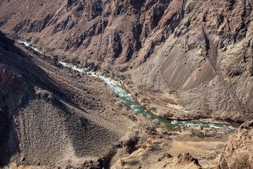 Early spring in the Charyn river canyon, Kazakhstan, Central Asia